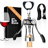 flixhome® - Premium Flügelkorkenzieher Set - Profi Korkenzieher, Weinflaschenöffner, Weinöffner für Sommeliers, Gastronomie, Privatgebrauch inkl. Flaschenöffner & Folienschneider