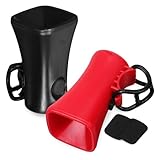 Amosfun 2 Stück Elektrische Fahrradhupe mit Lautem Signal für Mountainbike Lenker Wetterfestes Robustes Material Kompakt und Leicht Inkl Dehnbarem Befestigungsriemen