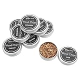 OKJHFD 8-teiliges Whiskey-Holz-Räucherchip-Cocktail-Räucherset, Räucherchips für geräucherte Getränke, tragbare Cocktail-Räuchergeschenke für Männer, altmodisches Räucherset für Whiskey