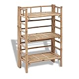 vidaXL Blumenregal Bambus Holzregal Standregal Pflanzregal Bücherregal Regal