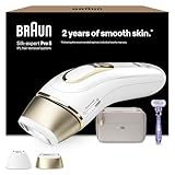 Braun IPL Silk Expert Pro 5 – IPL Geräte Haarentfernung, Dauerhafte und Schmerzfreie Haarentfernung für Zuhause – inkl. Etui, Venus Rasierer, 2 Aufsätze, Designed In Germany – PL5157, Weiß/Gold