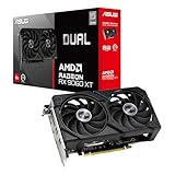 ASUS Dual Radeon RX9060XT 8G GDDR6 Gaming Grafikkarte (AMD Radeon RX9060XT, AMD RDNA 4 Architektur, 2,5-Slot Design, DUAL BIOS, PCIe 5.0, 1x HMDI 2.1b, 2X DisplayPort 2.1a, DUAL-RX9060XT-8G)