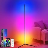 CS COSDDI LED Stehlampe Smart, LED Stehlampe Wohnzimmer, 150cm Stehlampe Dimmbar mit Fernbedienung und APP, 16 Millionen Farben, Musikmodi, DIY-Modus & Timing, Ecklampe Smart für Schlafzimmer, Gaming