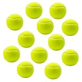 MeoZynxadril 12 Stück Tennisbälle, Freizeit Tennisbälle, Tennisball Hund, Tennisbäll Kinder, Tennisball Anfänger, mit Mesh Tragetasche, für Tennis Unterricht, Ballmaschinen und Hunde Spielgerät