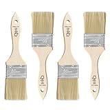 TubeRoo Malerpinsel Set 4X 50 mm Flachpinsel für Lacke Lasuren Öle Wand-Farben Acryl, Lackierpinsel, Lasurpinsel, Farbpinsel am Holz Metall
