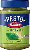 Barilla Pesto alla Genovese 12x190g | Glutenfreie Italienische Pasta-Sauce mit 100% italienischem Basilikum aus nachhaltiger Landwirtschaft und Parmigiano Reggiano, Nudel-Soße, grünes Pesto Verde