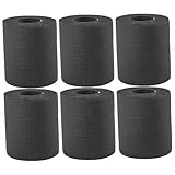 Farbige Papierhandtücher, 6 Stück, schwarzes Toilettenpapier, 4-lagig, weiche, saugfähige Handtuchrolle für Haushalte, Zuhause, Badezimmer, Küche, Büro, farbige Toilette