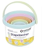 Spielstabil Stapelbecher Set 5 teilig Sandkastenspielzeug Pastell