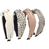 4 Stück Haarreifen Set Damen, Stylische Top-Knot-Haarbänder - Knoten-Haarband für Frauen - Breite Haarbänder Haaraccessoires