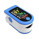 Pulse Oximeter, Pulsoximeter Fingeroximeter with Colour Display, Measure Oxygen Saturation (SpO₂), Heart Rate (Pulse), and Perfusion Index (PI), 2 * AAA Batteries (Not Included)