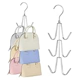 Greyoe Schalbügel, 2 Stück Handtaschenhalter, Krawattenhalter, Hanging Bag Rack Multifunktionale Gürtel Krawatte Sling Hook Organizer für Krawatten, Schals, Tücher, Taschen