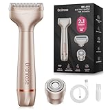 Orchrose Elektrorasierer für Damen Körper: Wiederaufladbarer Schmerzfreier Elektrorasierer für Bikini Gesicht Körper Beine Achseln - 3-in-1 Klinge und Rotierender Rasierkopf (Gold)