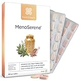 Healthspan MenoSerene | Wechseljahresunterstützung | Frauengesundheit | Immunsystem, Haut, Sehkraft & Knochen | Vitamin B6 | Natürliche Pflanzenöstrogene | Vegetarisch | 120 Tabletten