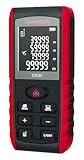 Ermenrich Reel PRO GE60 Laser-Messgerät 60M Kompakt und Leicht Messwerkzeug Entfernung Fläche Volumen Winkel Pythagoras-Modus LCD-Display mit Integriertem Speicher Schwarz