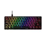 HyperX Alloy Origins 60 - Mechanische Gaming-Tastatur, ultrakompakt, 60% Formfaktor, roter Schalter, Doppelschuss-PBT-Tastenkappen, RGB-LED-Hintergrundbeleuchtung, seitlich Bedruckte