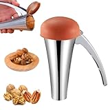 vcsjw Nussknacker Walnüsse,Nussknacker Edelstahl,Walnussknacker Sparen Sie Aufwand,Robuster Nussknacker,Geeignet für Nüsse Verschiedener Größen,Nussschalenfragmente Werden Nicht Zerstreut