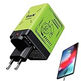 Ruwshuuk USB C Netzteil | Doppel Port Ladegerät Adapter,Einziehbares Tragbares Mehrfachadapter Für Heimcomputer Geräte Auto Laptop Wand Reise,Für Laptop Und Handy
