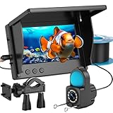 TMACTIME 1080P HD Fischfinder Echolot Angeln mit 4.3-Zoll-LCD, 30 m Wasserdichtem IP68-Kabel und 6 IR-Nachtsichtlichtern, Tragbarer Unterwasserkamera zum Angeln auf EIS, im See, vom Boot und Kajak