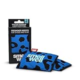 SmellWell Active Geruchsentferner - Schuhdeo - Bambusaktivkohle Geruchsabsorber - Feuchtigkeitsabsorber für Schuhe,Taschen und gegen Schweißfüße - lästige Gerüche - Blue Leopard, 1 Paar, 2 x 50g