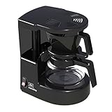 Melitta Aromaboy - kleine Filterkaffeemaschine - mit Glaskanne - 2 Tassen - Schwarz (1015-02)