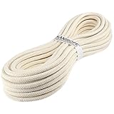 Kanirope® Baumwollseil COBRAID 6mm 30m Farbe Cremig Weiß 16-fach geflochten