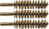 Flachberg Messing-Bürstenset 45  ACP / 44 Magnum | 3 Stück Innengewinde 1/8″ | Laufreiniger für Pistolen & Revolver