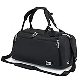 Sporttasche mit Schuhfach und Nassfach, 42L Handgepäck Tasche Sportrucksack Damen Herren, Gym Bag Reisetasche Groß mit Schultergurt und Zahlenschloss (Elegante Schwarz)