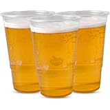 KURTT 100 Stück Bierbecher PP 500ml/0,5L - Plastikbecher - Eventbecher - Trinkbecher - Partybecher - Einwegbecher - Partybecher - Partyartikel - Veranstaltungen - Tassen - Trinkbecher to go