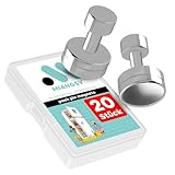 Miangsy 20 Stück Magnete Stark, für Magnettafel, Kühlschrank, Büro und Schule - Silber