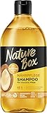 Nature Box Shampoo Nährpflege (385 ml), Shampoo für trockenes Haar mit kaltgepresstem Argan-Öl, Haarshampoo für intensive Pflege, Flasche aus 100 % recyceltem Social Plastic