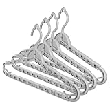 SOIMISS 4 Stück Verstellbare Extra Kleiderbügel mit Clips Faltbare Ausziehbare Garderobenbügel für Jacken Anzüge Decken und Kleidungsstücke