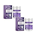 Zahnweiss Pulver Effektives Zahnaufhellung gegen Verfärbungen Und Für Frischen Atem Mildes Bleaching Zähne Für Sensible Zähne Einfache Anwendung Wie Zahnpasta Reinigungspulver (2PCS)