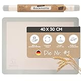 Backefix Silikon Backmatte 40×30 cm Grün – hochwertige Dauerbackmatte aus Platin-Silikon als Backpapier wiederverwendbar, frei von Teflon, BPA & PFAS, antihaftend, spülmaschinenfest und nachhaltig