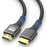 looyotul 8K Hdmi Kabel 0.5m Ultra High Speed HDMI 2.1 Kabel 4K@120Hz 8K@60Hz 48gbps Gold überzogener Stecker 3D eARC Ethernet HDMI Kabel für HDTV Monitor Laptop Roku TV Xbox PS4/PS5 (Schwarz)