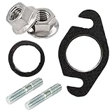 Auspuffdichtung und Auspuff Stehbolzen, Krümmer Dichtung Set, 50cc 2T Roller Löcher Achsabstand 48mm, für Auspuff für Roller 50cc Yamaha Aerox Bw's Stunt Rocket Slider Mach-G Jog-R