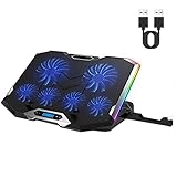 K9 Laptop-Kühlkörper-Halter, leise, Kühlkörper-Halterung, Laptop-Kühlpad mit Handy-Ständer für 14-18 Zoll Notebooks, Notebook-Halter, leiser Lüfter für Laptops, Laptop-Kühlsockel