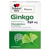 Ginkgo DoppelherzPharma 240 mg - Pflanzliches Arzneimittel zur Verbesserung einer altersbedingten kognitiven Beeinträchtigung und der Lebensqualität bei leichter Demenz - 30 Filmtablettem