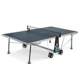 Cornilleau 300x - Outdoor & Indoor Tischtennisplatte - Klappbar - Einfach zu bedienen - 5 mm Melaminharzplatte -Tischtennistisch für draußen - Turniermaße - Blau