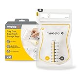 Medela Easy Pour Muttermilchbeutel zum einfachen Ausgießen, 50 Stück, 210 ml, auslaufsichere Einweg-Muttermilchbeutel mit Überlaufschutz, Stillhelfer