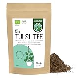 Tulsi Tee BIO 100g von Alpi Nature, Tulsikraut gerebelt, Tulsi Holy Basil, Indisches Basilikum, Heiliges Basilikum getrocknet zur Zubereitung von Tee Tulsi, Holy Basil Tea und Tulsi Tea