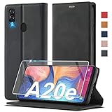Ailicici Handyhülle für Samsung Galaxy A20e Hülle Leder [Mit A20e Schutzfolie]für Samsung Galaxy A20e Hülle Klappbar Leder Flip Wallet Stoßfeste Case Schutzhülle Klapphülle für Samsung A20e (5,8 Zoll)