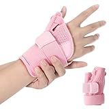Auauraintt Daumenbandage Rechts & Links, Universell Daumenschiene,Weich und atmungsaktiv,Licht,Stabilisierung und Reduzierte Daumengelenks, Arthritis und Karpaltunnel Druck,Universalgröße (Rosa)