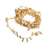 Angoily Weihnachtsdekoration Blattgirlande Thanksgiving Tischgirlande Weihnachtsgirlande Thanksgiving Dekoration Thanksgiving Tischdeko Herbstmantelgirlande Herbstgirlande Golden Soft PVC