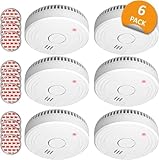 ELRO FS1805M | 6-Teiliges Rauchmelder-Set | Magnetisches Befestigungsset | 5 Jahre Batterie & Garantie | Entspricht der europäischen Norm EN14604 | Weiß | Set mit 6 Stück