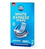 PERLWEISS White Express Strips – Zahnaufhellung in 15 Minuten – Bis zu 2 Stufen weißere Zähne – Soforteffekt mit selbstauflösenden Bleaching Strips – Zahnschmelzschonend & ohne Wasserstoffperoxid