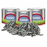 BROS Karbid 3er-Set – 3 × 500 g Calciumcarbid – 1,5 kg Vorratspack – gegen Maulwürfe & Wühlmäuse – für den Außenbereich Veltao Set