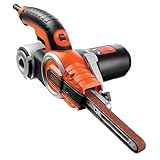 Black+Decker Bandschleifer KA902EK (Schleifmaschine für Holz, Metall, Stein, Gips und Kunststoff, Absaugvorrichtung, zum Schleifen, Feilen, Schärfen und Entrosten an schwer zugänglichen Stellen)