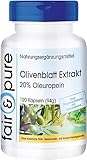 Fair & Pure® - Olivenblatt Extrakt 500mg - 120 Kapseln - standardisiert auf 20% Oleuropein - vegan - ohne Magnesiumstearat