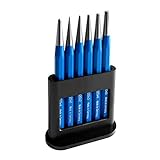 S&R Durchschlag Set 6-tlg MADE IN GERMANY – Splinttreiber & Ankörner Chrom-Vanadium Durchtreiber gehärtet 1-5mm Splintentreiber Industrie-Qualität 1, 2, 3, 4, 5 mm Durchschläger + Ø4 mm Ankörner