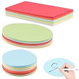 Moderationskarten Set 360 Stück, Metaplankarten rund, oval und rechteckig, Karteikarten Lernkarten Blanko für Büro Schule Präsentation und Moderation (3 Stlie + 6 Farben)